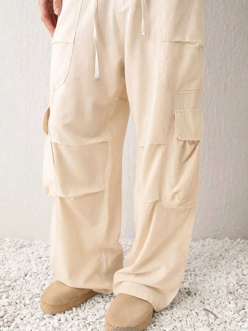 جيستو بنطلون كارغو واسع فضفاض جيستو